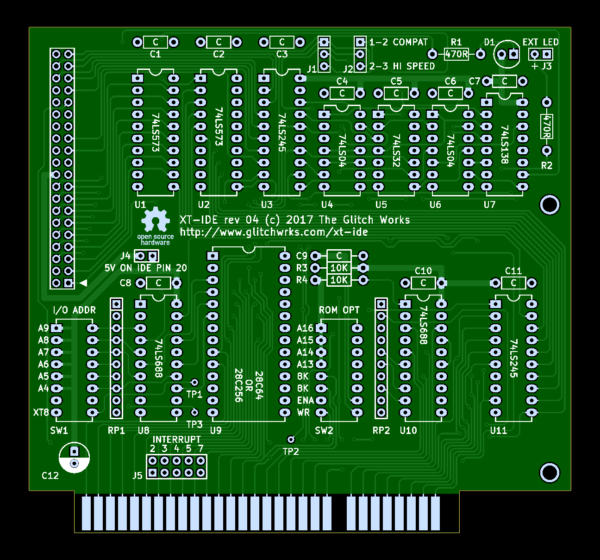 xt ide front pcb