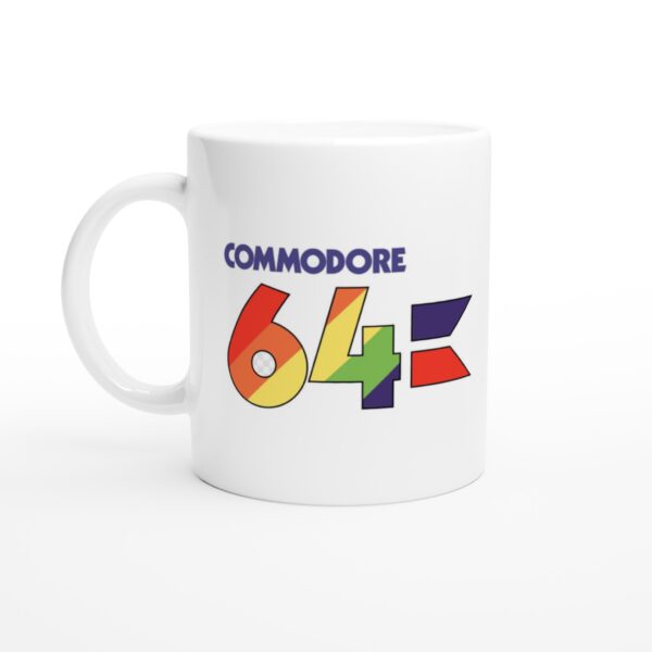 Commodore 64 Colourful White Ceramic Mug