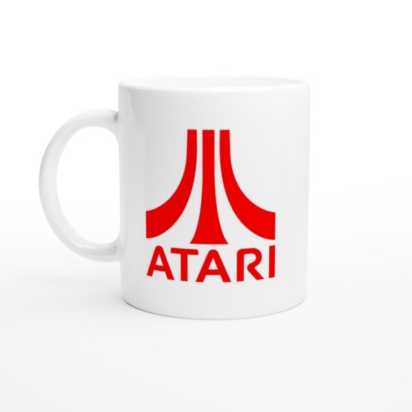 ATARI RED Logo White Ceramic Mug